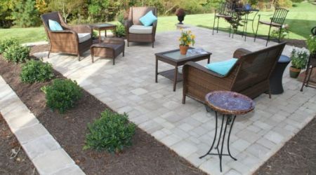 medium paver patio installation