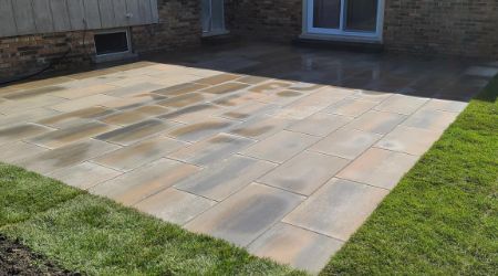 small patio paver installation